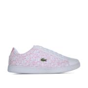 Lacoste Junior Girls Carnaby Evo Trainers White pink