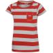 Dámské tričko Lee Cooper - červeno/šedivé pruhy