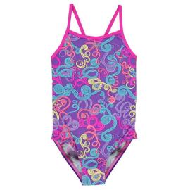 Slazenger Thin Strap Swimsuit Junior Girls Purple/Pink Velikost - 13 let