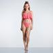 Plavky USA Pro Frill Bikini Top Coral Velikost - 10 (S)