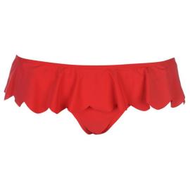 Plavky SoulCal Frill Bikini Briefs Ladies Red Velikost - 12 (M)
