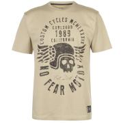 Tričko No Fear Custom Motox Basic T Shirt Mens Olive Grey