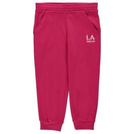 LA Gear three quarter Interlocked Pants Junior Girls Pink