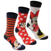 Ponožky Disney 3 Pack Crew Socks Ladies Minnie