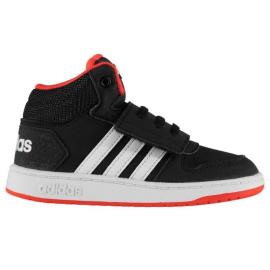 Boty adidas Hoops High Top Trainers Infant Boys Blk/Wht/Red Velikost - C9 (euro 27)