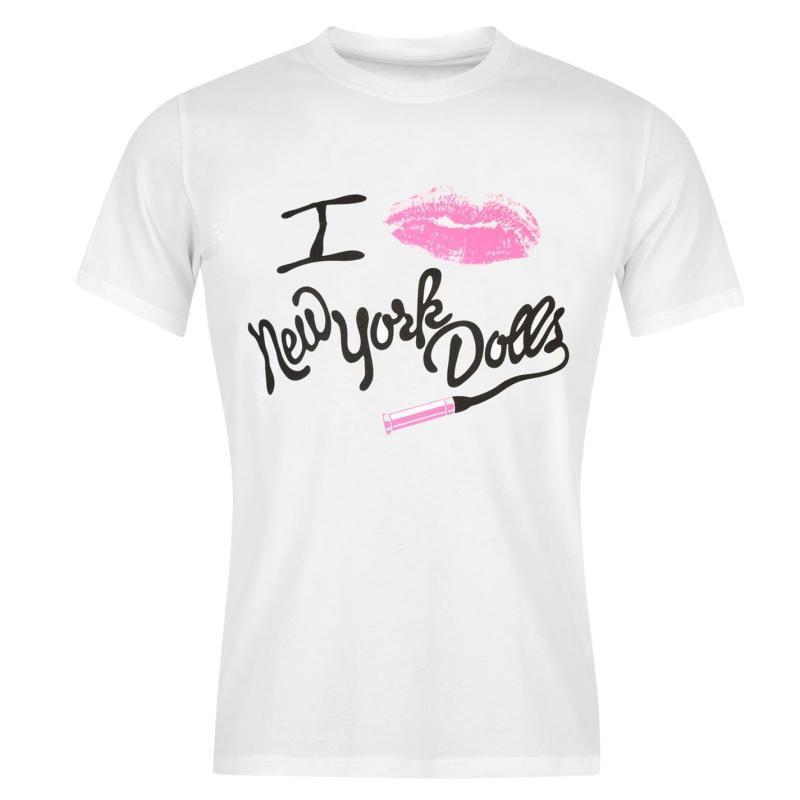 Tričko Official New York Dolls T Shirt Mens Lips, Velikost: M