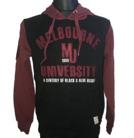 Mikina s potiskem Melbourne University černá Velikost - S