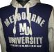 Mikina s potiskem Melbourne MU1809 University tmavě modrá Velikost - XL