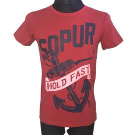 Tričko s krátkým rukávem Sopur - kotva červená Velikost - M