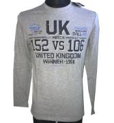 Tričko s dlouhým rukávém UK Winner - 1968 šedá