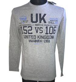 Tričko s dlouhým rukávém UK Winner - 1968 šedá Velikost - XL