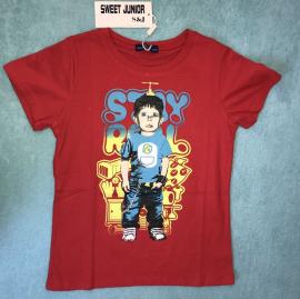 Dětské tričko s krátkým rukávem SWEET JUNIOR červená Velikost - 11-12 let