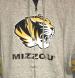 Pánská mikina MIZZOURI TIGERS FOTBALL na zip s kapucou šedá Velikost - XXL