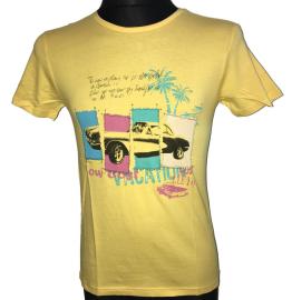 Pánské triko s krátkým rukávem žlutá Velikost - L