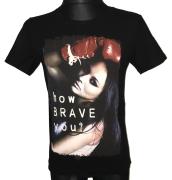 Pánské tričko s krátkým rukávem How brave you. černá