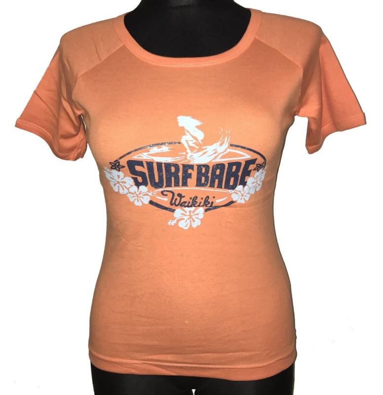 Dámské tričko s krátkým rukávem Surfbabe oranžová, Velikost: 12 (M)