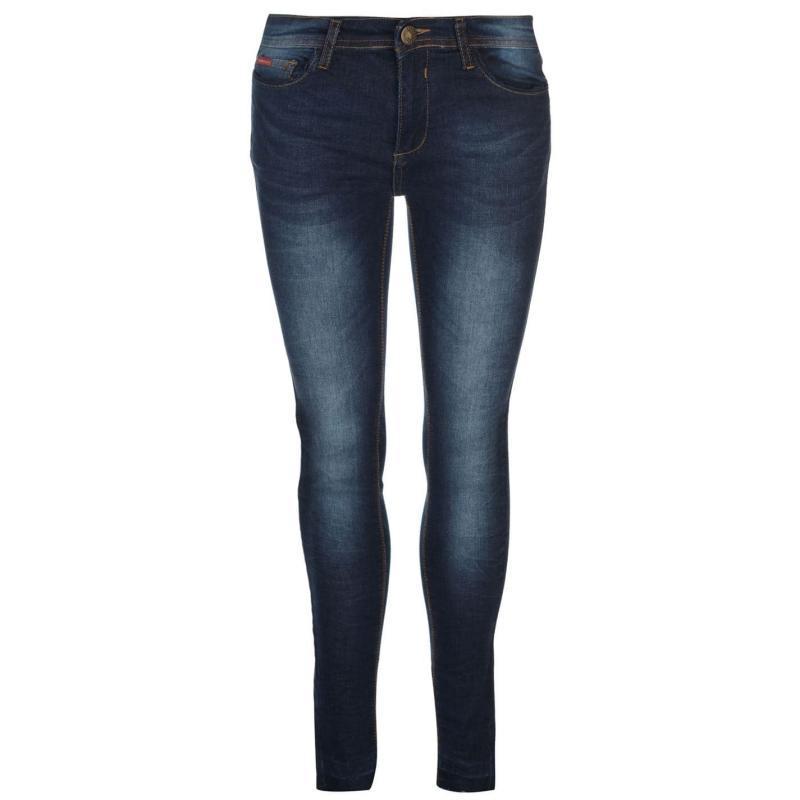 Lee Cooper Skinny Hem Jeans Ladies Dark Wash, Velikost: 12 (M)