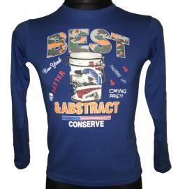Chlapecké tričko s dlouhým rukávem Best Abstract modrá Velikost - 10 let