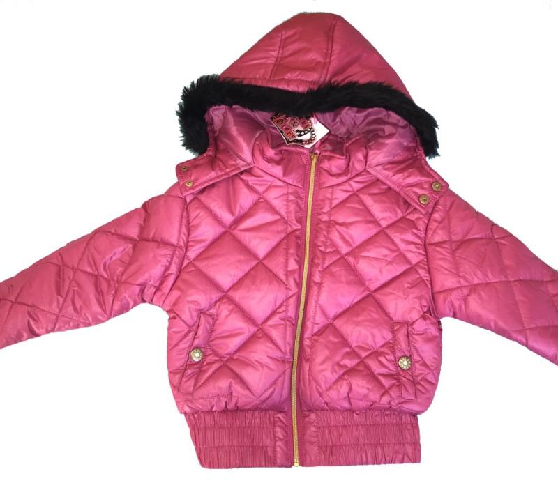 Dívčí zimní bunda růžová, Velikost: 9-10 let