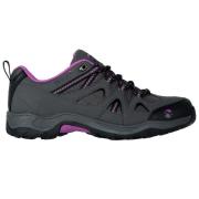 Gelert Ottawa Low Ladies Walking Shoes Charcoal/Purple