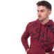 Mikina Crosshatch Black Label Mens Lapout Logo Hoody Red