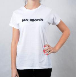 Dámské triko Gildan - Ian Brown bílá Velikost - 16 (XL)