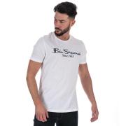 Ben Sherman Mens Large Logo Print T-Shirt White