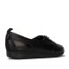 Kickers Womens Perobelle Leather Plimsoll Shoes Black Velikost - UK5 (euro 38)