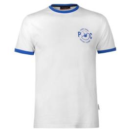 Tričko Pierre Cardin Printed Ringer T Shirt Mens White Velikost - M