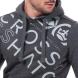 Mikina Crosshatch Black Label Mens Lapout Logo Hoody Charcoal Velikost - L