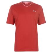 Tričko Slazenger V Neck T Shirt Mens True Red