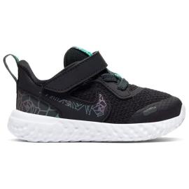 Nike Revolution 5 Trainers Infant Girls Black/Grey/Aqua Velikost - C3 (euro 19)
