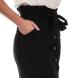 Sukně Brave Soul Womens Paper Bag Button Through Skirt Black Velikost - 14 (L)
