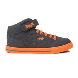 Lonsdale Canons Childrens Hi Top Trainers Grey/Orange Velikost - C10 (euro 28)