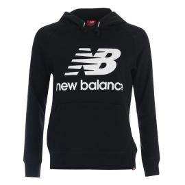 Mikina s kapucí New Balance Womens Essentials Pullover Hoody Black Velikost - 16 (XL)