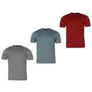 Tričko Donnay 3 Pack T Shirts Mens Burg/StBlu/Char