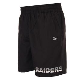 New Era Mens NFL Oakland Raiders Tram Logo Shorts Black Velikost - M