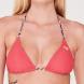 Plavky Roxy Tiki Triangle Bikini Top Ladies Rouge Red