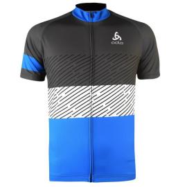 Odlo Mens Active Short Sleeve Cycling Jersey Black/Blue Velikost - XL