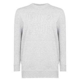 Mikina Lonsdale Crew Sweatshirt Ladies Grey Marl Velikost - 12 (M)