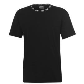 Tričko Everlast Neck Logo T Shirt Mens Black Velikost - S