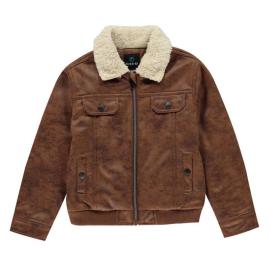 Bunda Firetrap Linea Leather Jacket Infant Boys Tan Velikost - 6-7 let