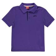 Slazenger Plain Polo Shirt Junior Boys Purple