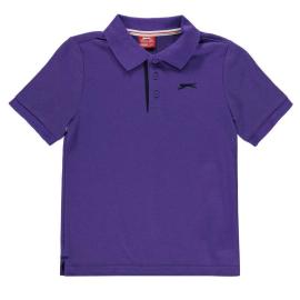 Slazenger Plain Polo Shirt Junior Boys Purple Velikost - 9-10 let