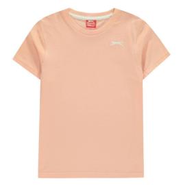 Tričko Slazenger Plain T Shirt Junior Boys Pink Velikost - 9-10 let