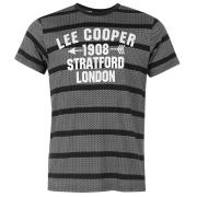 Pánské triko Lee Cooper Char-blk- stripe