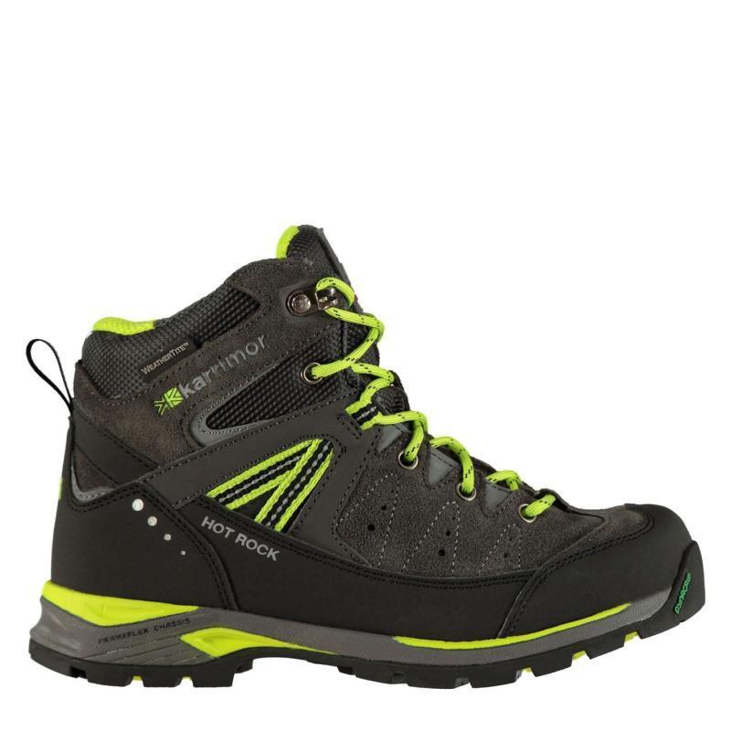Karrimor Hot Rock Junior Walking Boots Charcoal/Green, Velikost: UK3 (euro 36)