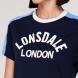 Lonsdale Long Line Crew T Shirt Ladies Navy Velikost - 10 (S)