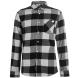 Lee Cooper Soft Long Sleeve Shirt Mens Black Check Velikost - M