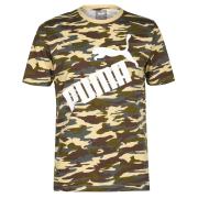 Tričko Puma Camo Logo QT T Shirt Mens Black/Camo